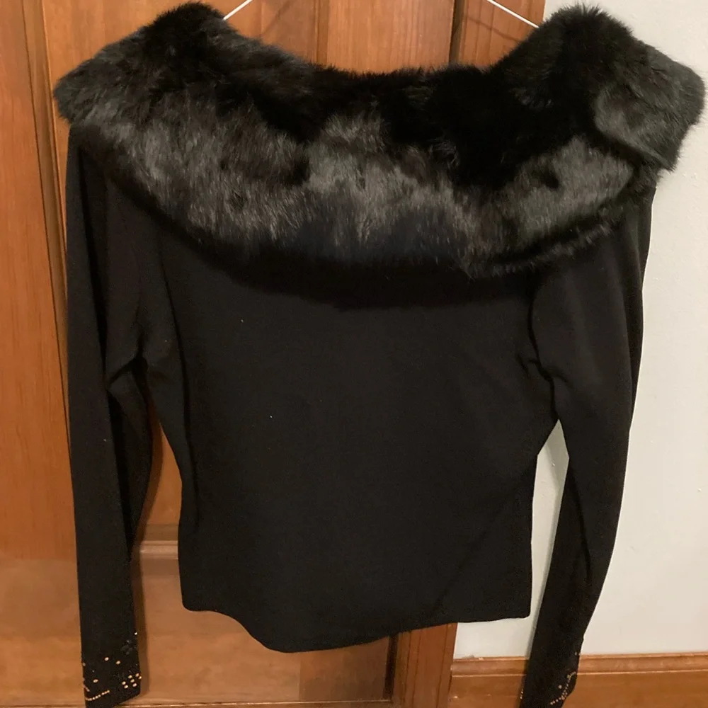 Cardigan with fur collar by Luciana Knitwear - Picture 2 of 4